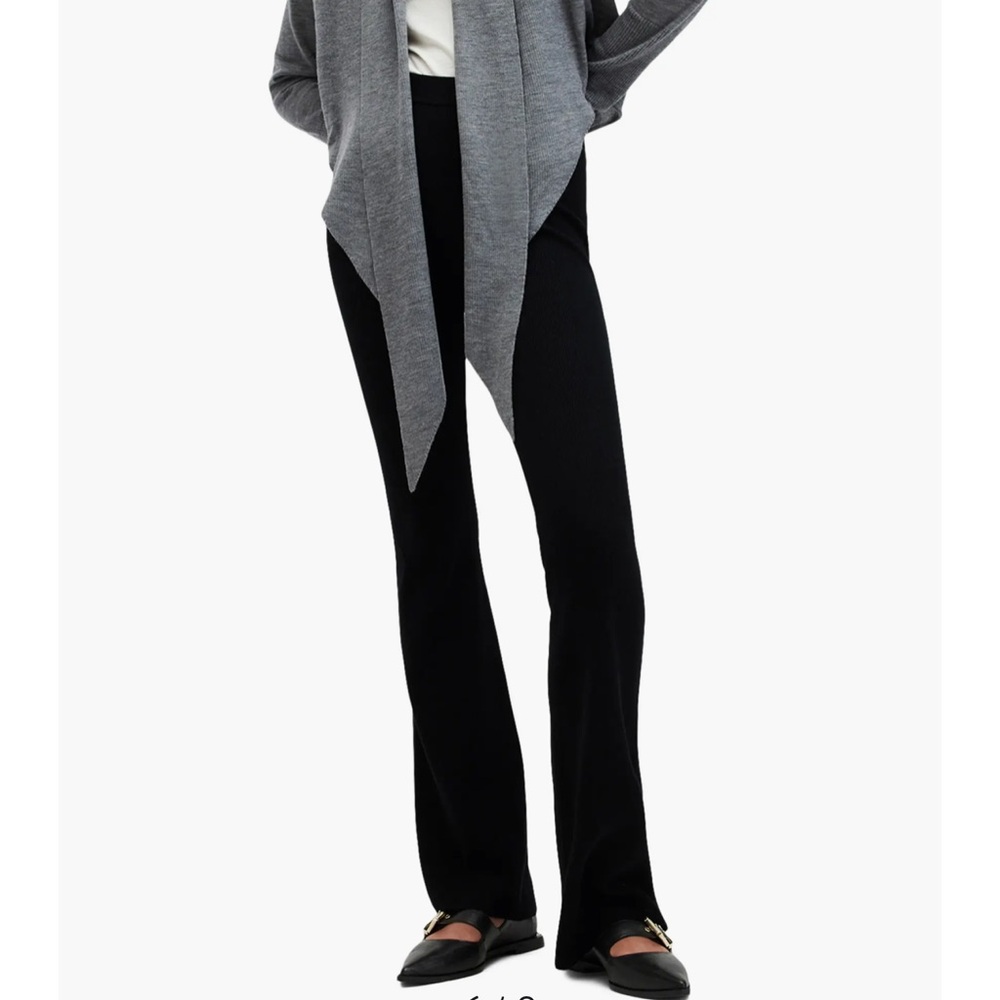 All Saints Gray Merino Cardigan